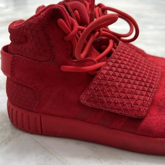 adidas Tubular Invader J 'Triple Red' , size 13.5. - Picture 5 of 6